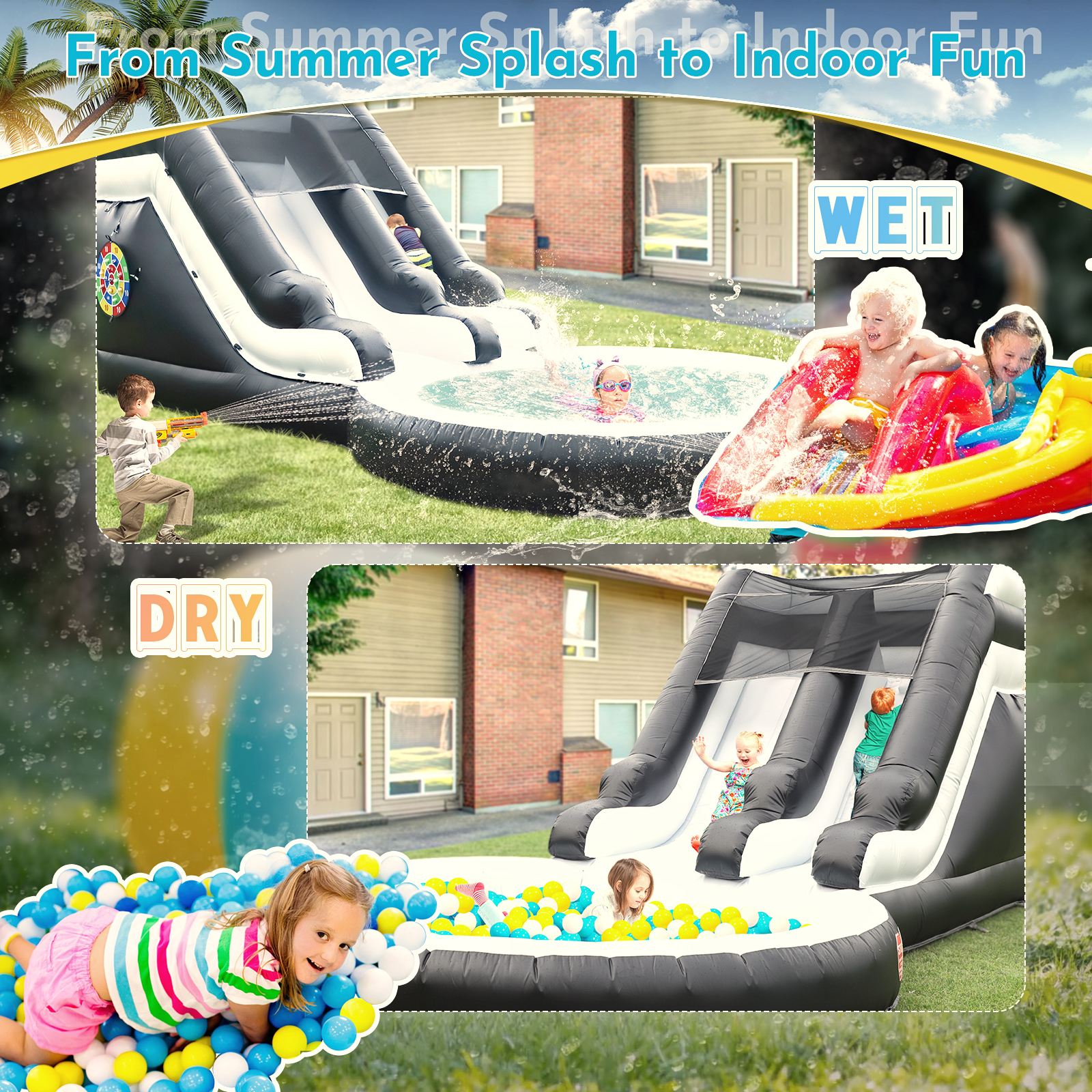 100% PVC Commerci 24ft Inflata - Kids Outdoor House recension och pris