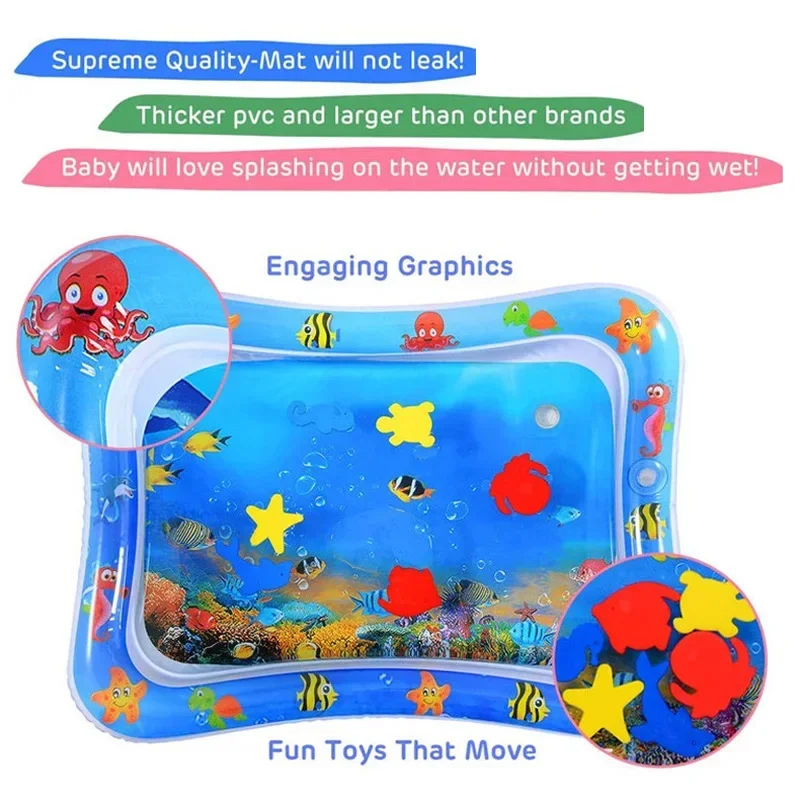 Baby Water Play Mat Inflatable - Kids Outdoor Water Play Table recension och pris