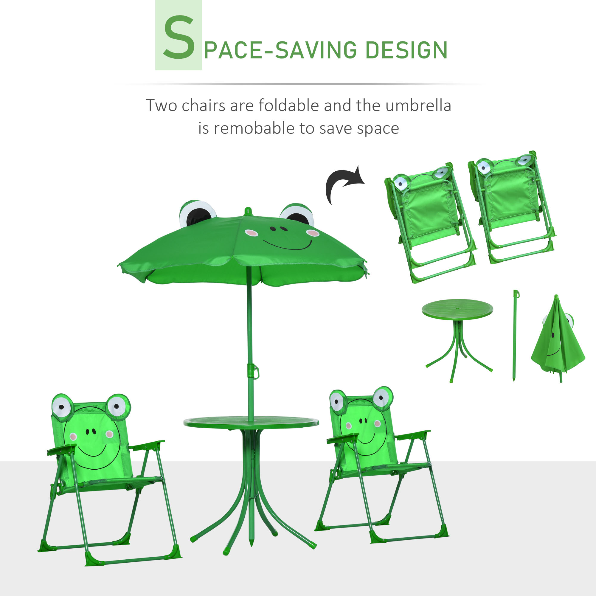 Fun Portable Kids Folding Tabl - Kids Outdoor Table And Chairs With Umbrella recension och pris