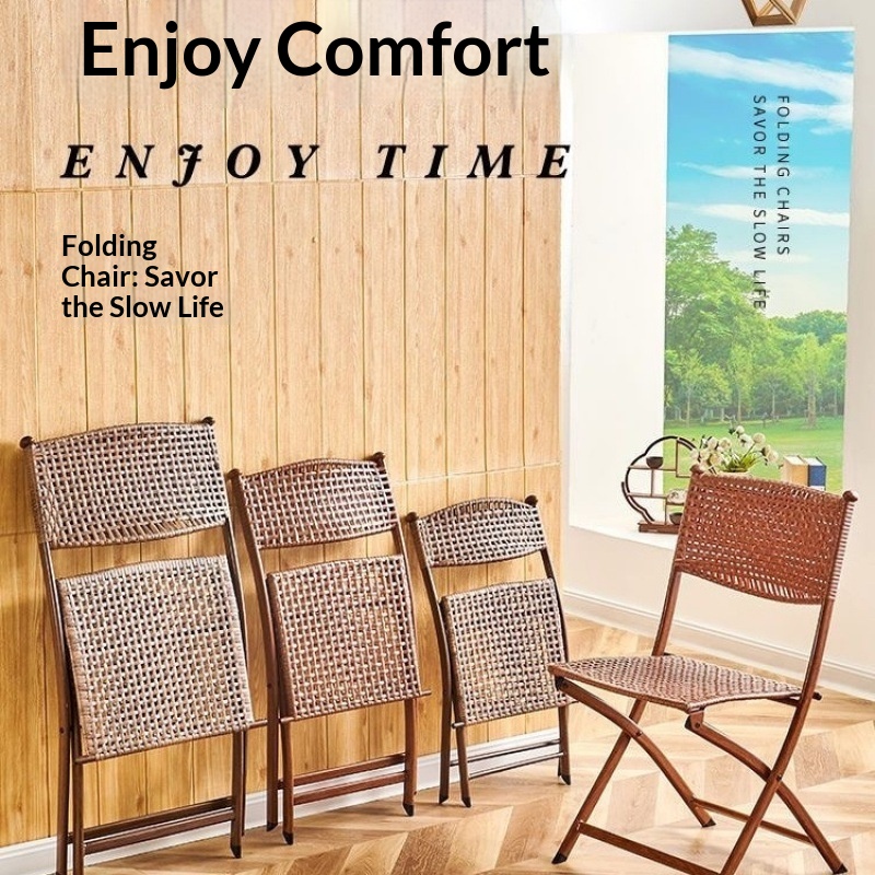 Portable Folding Rattan Dining - Kids Outdoor Lawn Chair recension och pris