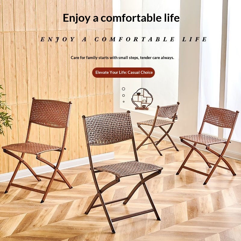 Portable Folding Rattan Dining - Kids Outdoor Lawn Chair recension och pris