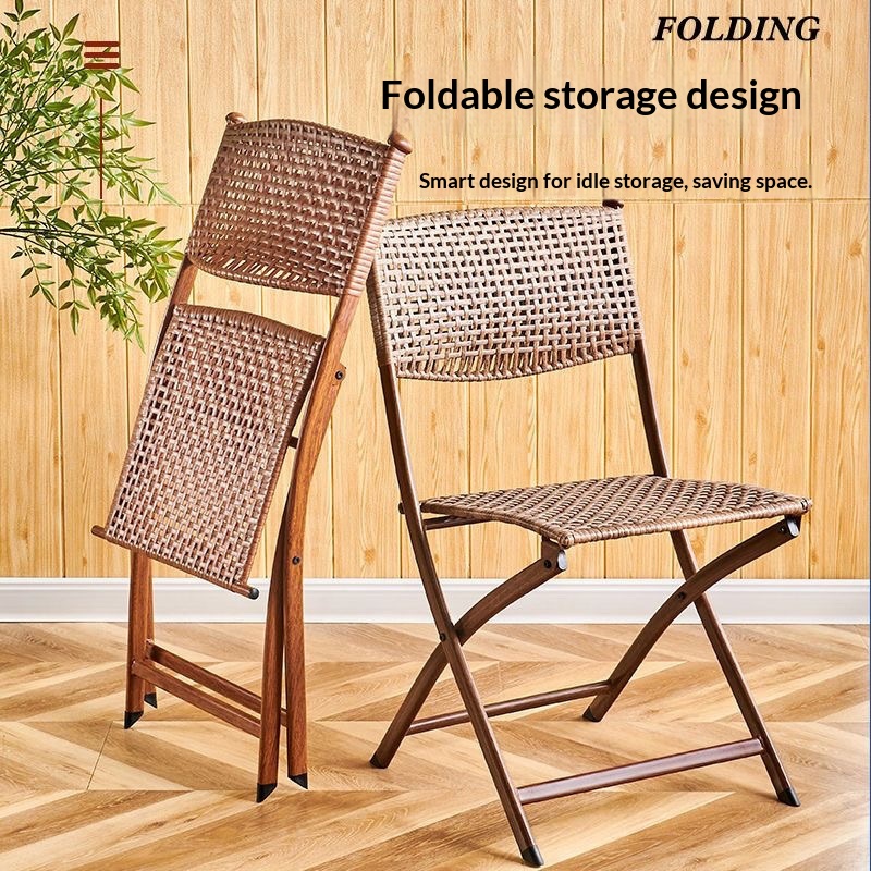Portable Folding Rattan Dining - Kids Outdoor Lawn Chair recension och pris