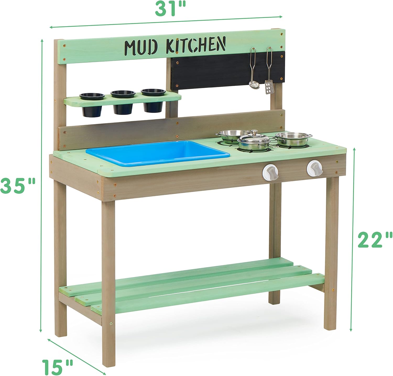Kid's Wooden Play Kitchen, Out - Kids Outdoor Kitchen Set recension och pris