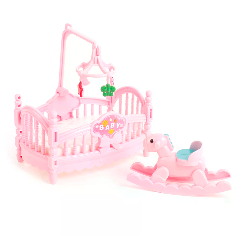 Miniature Crib Wooden Horse Se - Kids Outdoor Table And Chairs With Umbrella recension och pris