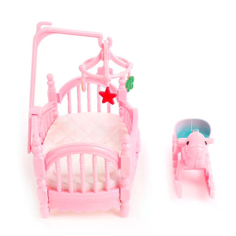 Miniature Crib Wooden Horse Se - Kids Outdoor Table And Chairs With Umbrella recension och pris