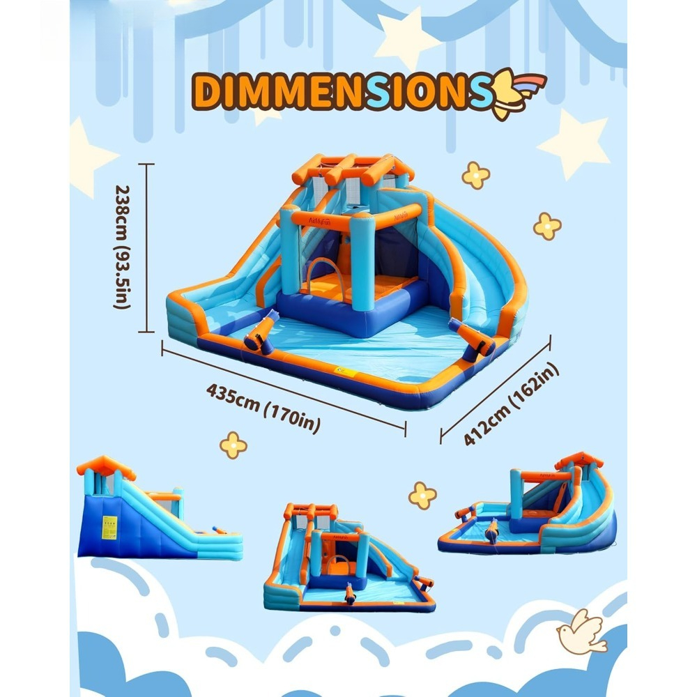 Large Water Slide Bounce House - Kids Outdoor Water Slide recension och pris
