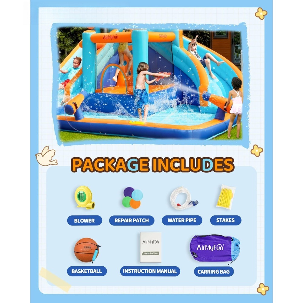 Large Water Slide Bounce House - Kids Outdoor Water Slide recension och pris