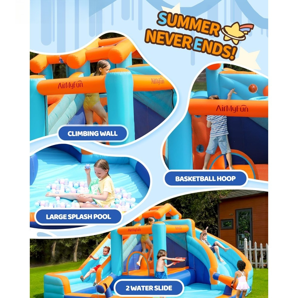 Large Water Slide Bounce House - Kids Outdoor Water Slide recension och pris