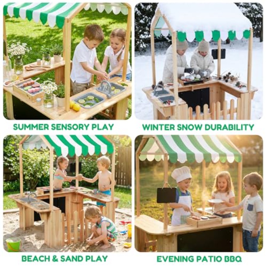 Outdoor playhouse mud kitchen  - Kids Outdoor Kitchen Set recension och pris