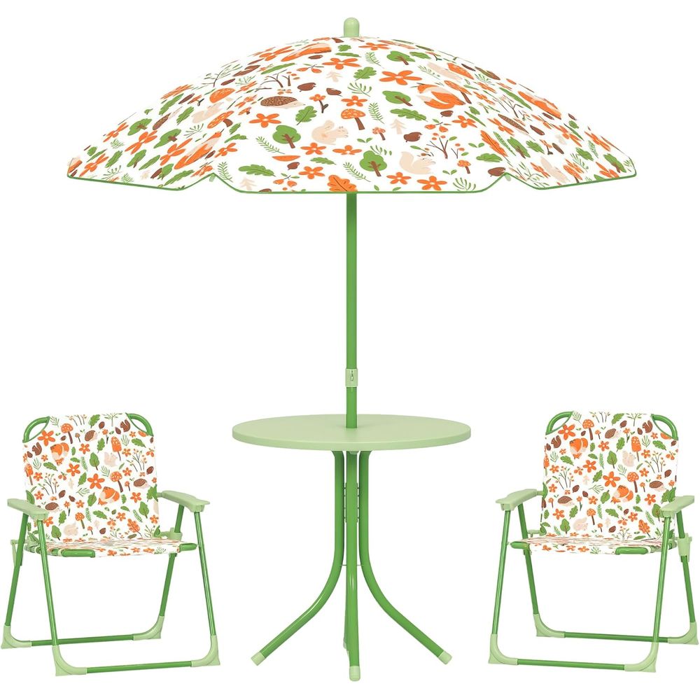 Green Outdoor Kids Picnic Tabl - Kids Outdoor Table And Chairs With Umbrella recension och pris