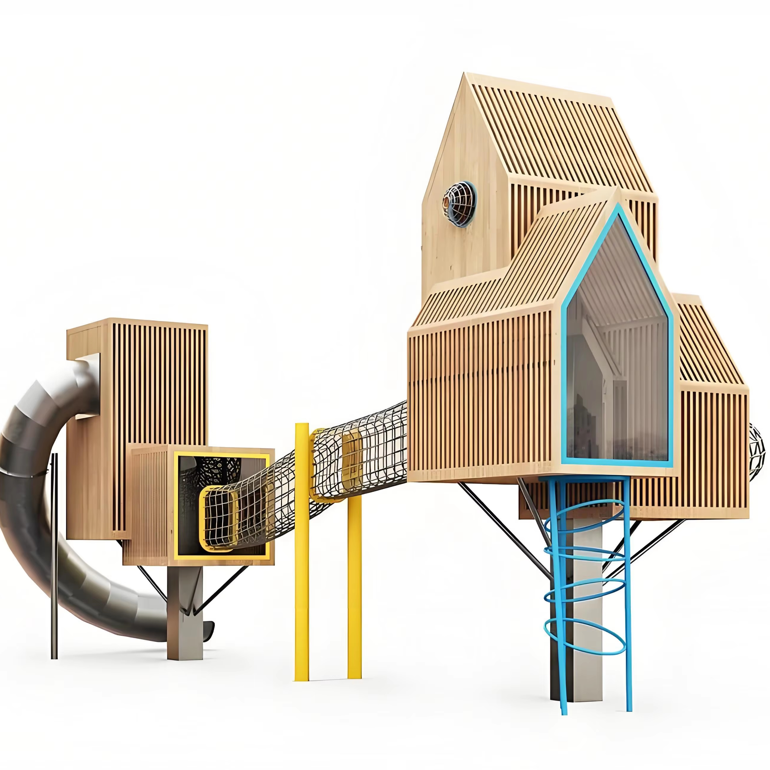 Custom Outdoor Amusement Park  - Kids Outdoor Treehouse recension och pris
